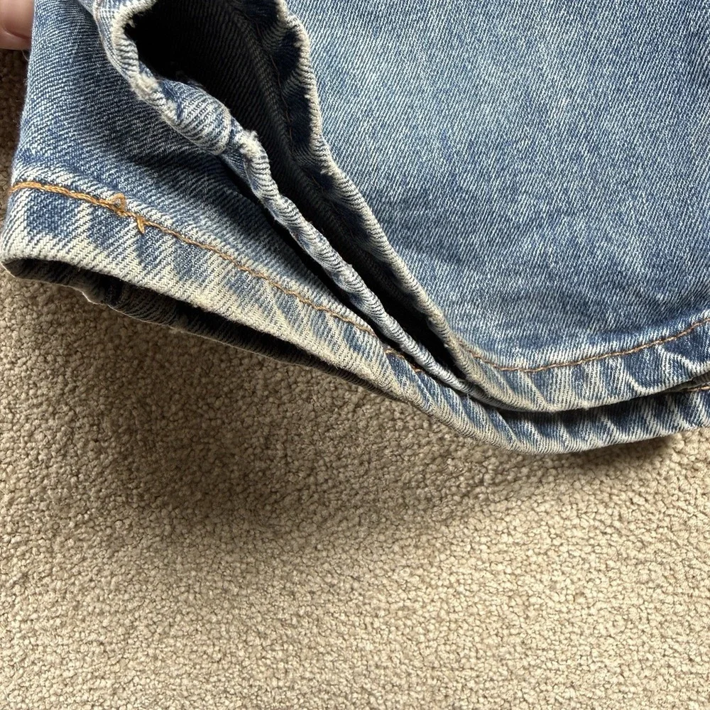 Levi's 505 Jeans Men 38X30 Blue Denim Casual Regular Fit Stone Wash Straight Leg